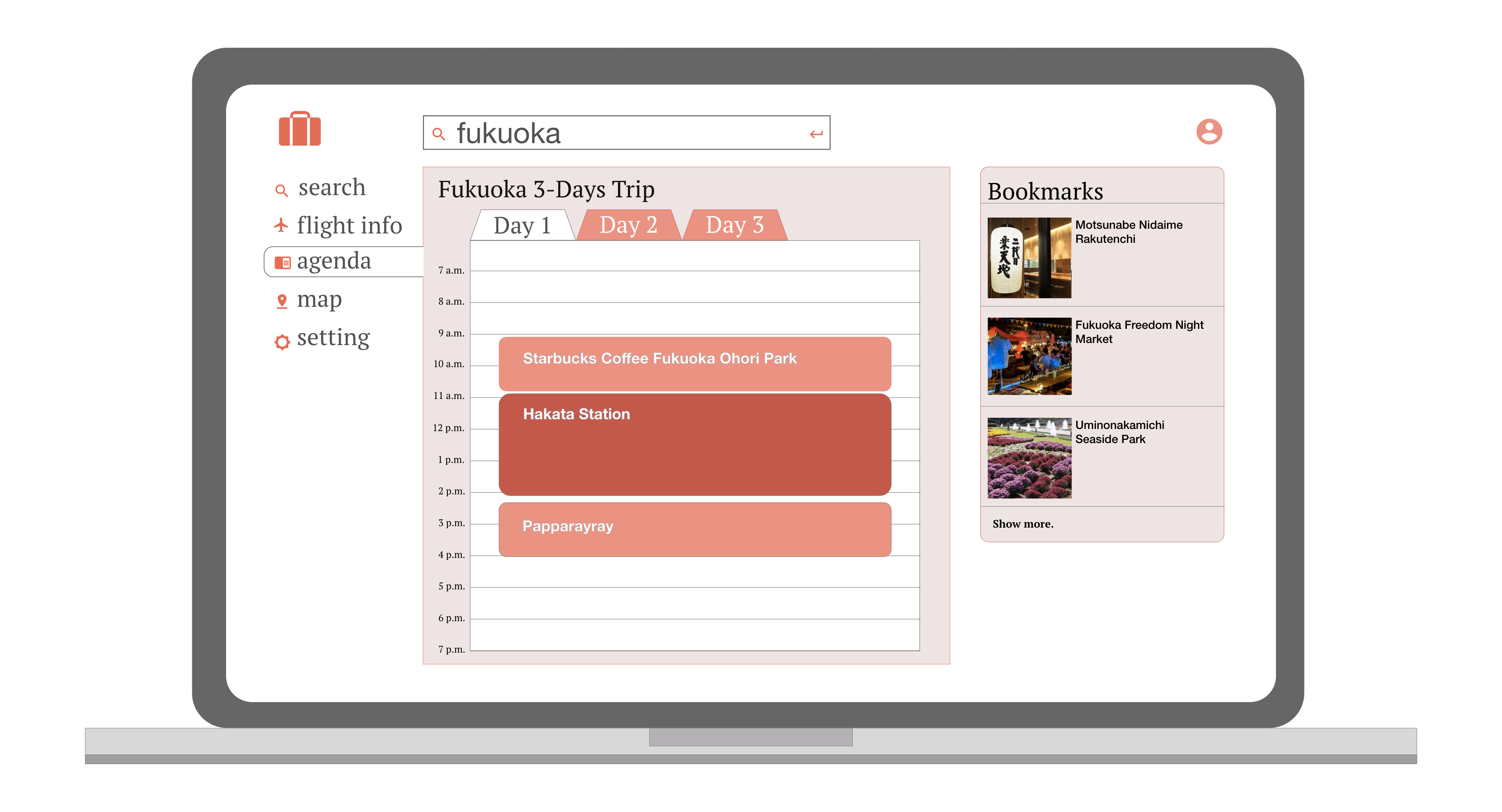 You can edit your location and adjust the timeframe of how much you want to spend on one location. Having the locations listed out on an agenda to better visualize where you want to go for your travel mates and yourself.